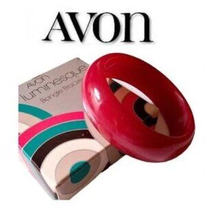 Avon Red Moonglow Bracelet Bangle Vintage 1977 Luminesque